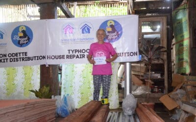 Casas resistentes a tifones y kits de reparación:  una actualización de la respuesta vicentina en Filipinas
