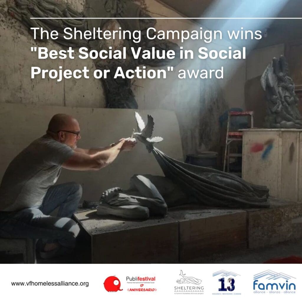 The Sheltering Campaign wins the "Best Social Value in Social Project or Action" award in the PubliFestival 2023